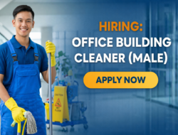 Hiring: Office Building Cleaner (Male) – Immediate Start